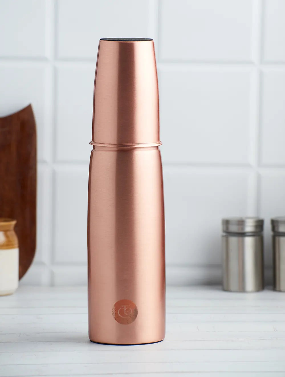 Copper Water bottle with 250ml Copper Glass